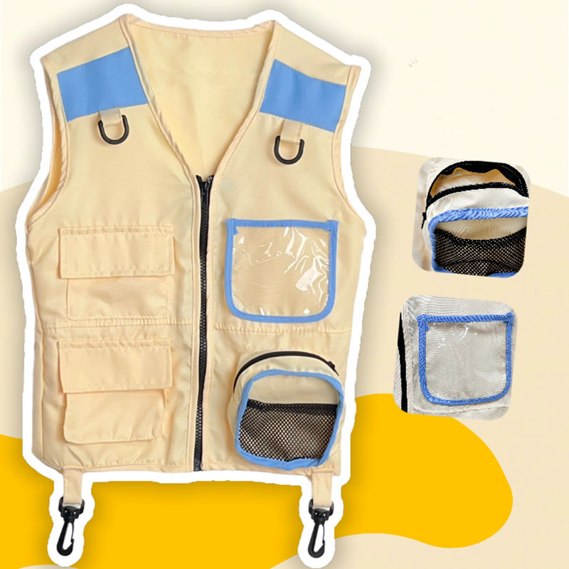 Kids Outdoor Clubhouse - Children Explorer Vest Pretend Play Cosplay
