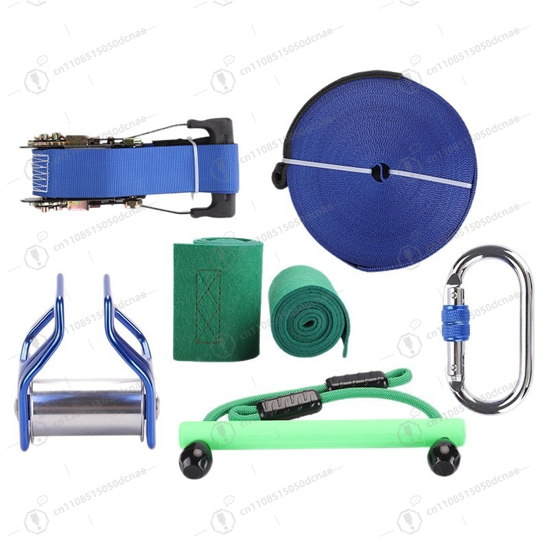 Kids Outdoor Monkey Bar Set - Children Slackline Training Kit, Monkey Bar