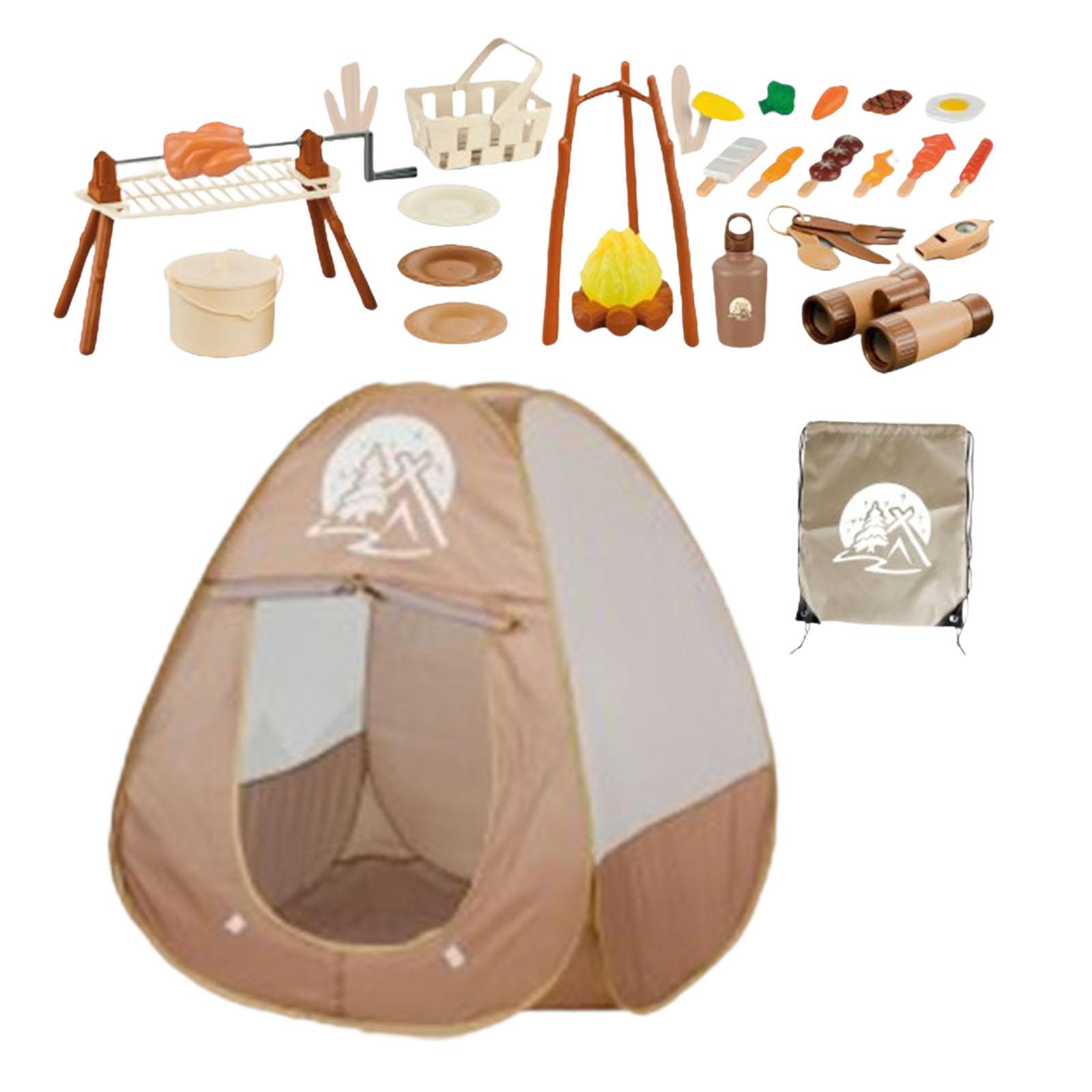 Kids Outdoor Grill - 34Pcs Kids Camping Set Picnic Accessories