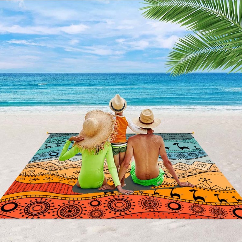 Kids Outdoor Mat Waterproof - Large Beach Blanket Waterproof Sandproof Beach