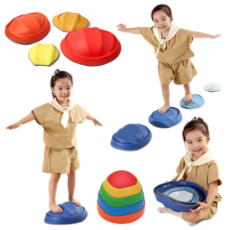 Kids Outdoor Obstacle Course - Balance Stepping Stones Kids Non-Slip Textured