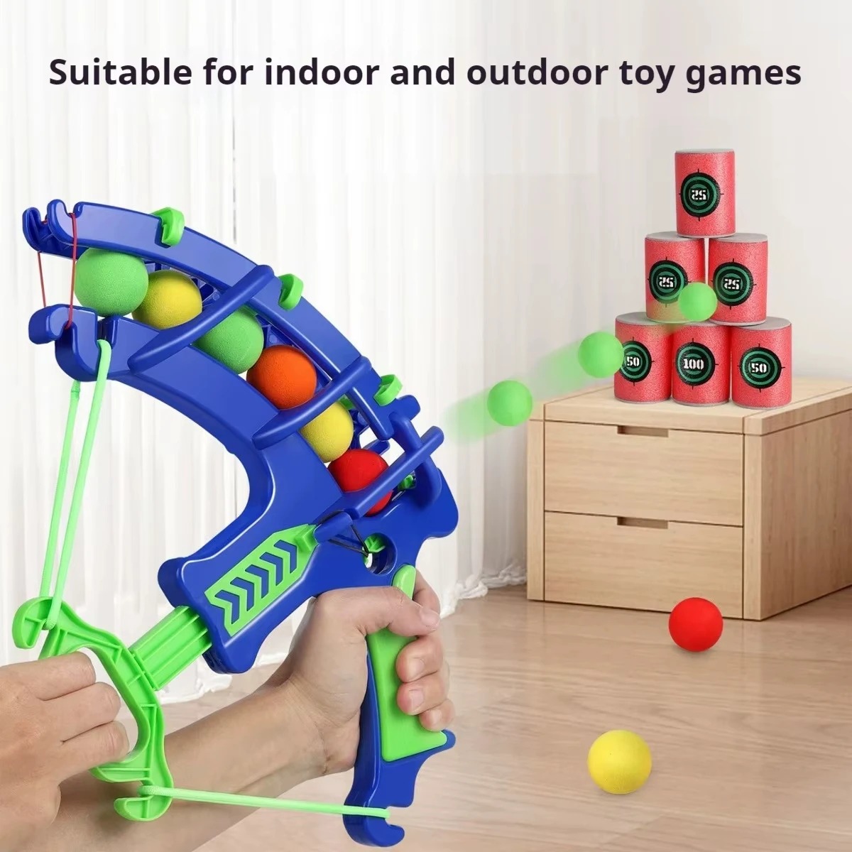 Kids Outdoor Dome - Throw Sport Slingshot Target Bubble Gun