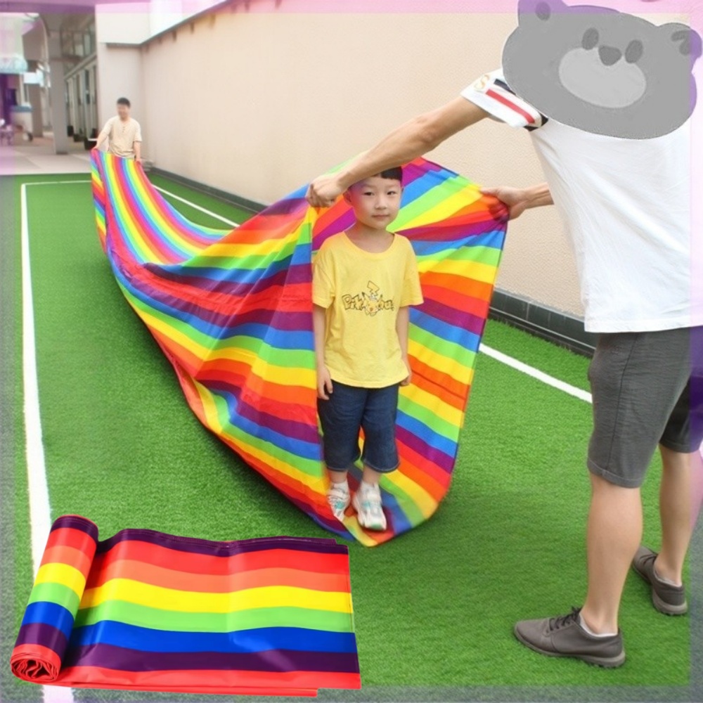 Kids Outdoor Tunnel - 3/5/8M Colorful Rainbow Kids Play Crawling