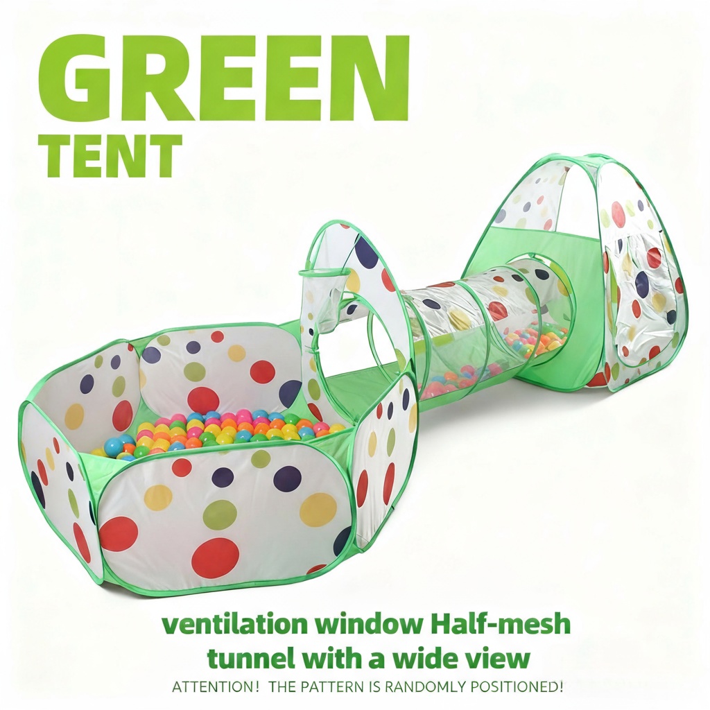 Kids Outdoor Tunnel - Children's Play Tent, Toy Ball Pool