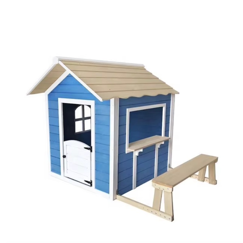 Kids Outdoor Cubby House - Outdoor Fashion Wooden Children Playhouse Modern