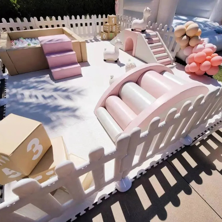 Kids Outdoor Tunnel - Factory-Sold Soft Pink White Kids Climbing