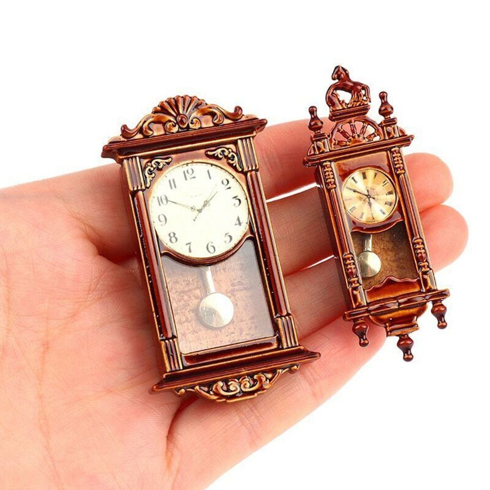 Kids Outdoor Cubby House - 1pc 1:12 Dollhouse Miniature Wall Clock