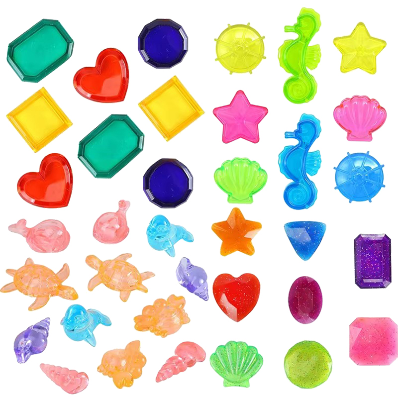 Kids Outdoor Clubhouse - Children Colored Plastic Gem Toy Diving