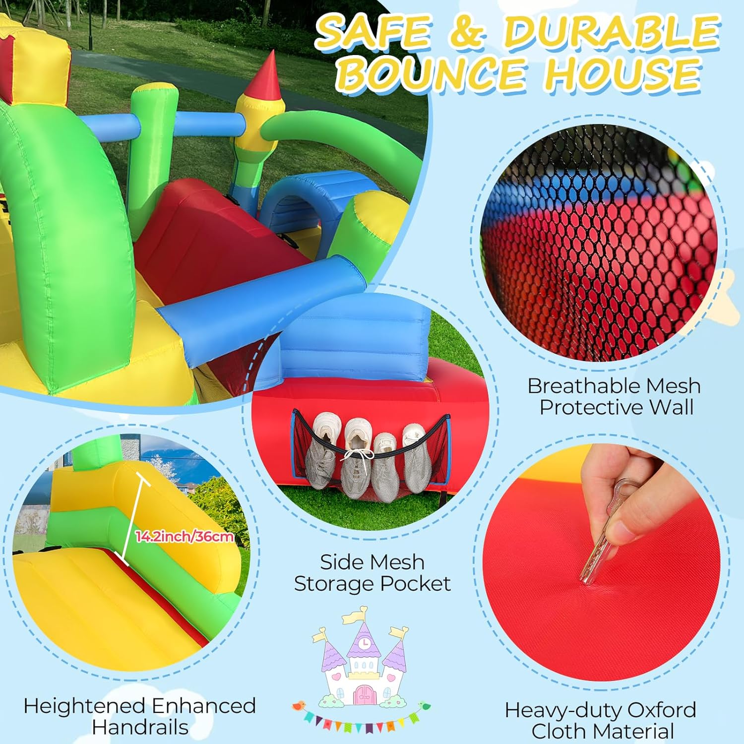 Inflatable Obstacle Course for - Kids Outdoor Tunnel 评论和价格