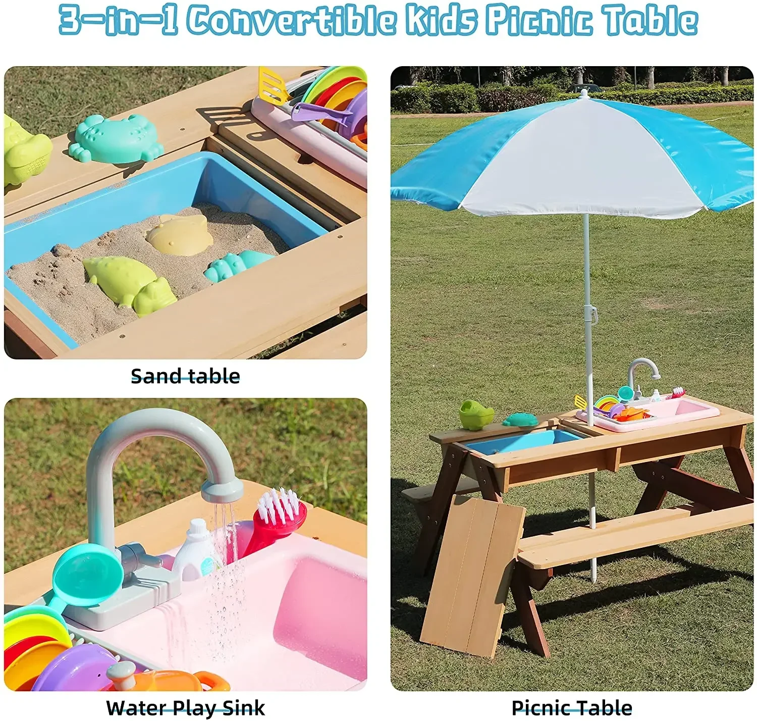 #Kids Picnic Table Outdoor Pat - Kids Outdoor Activity Table 评论和价格