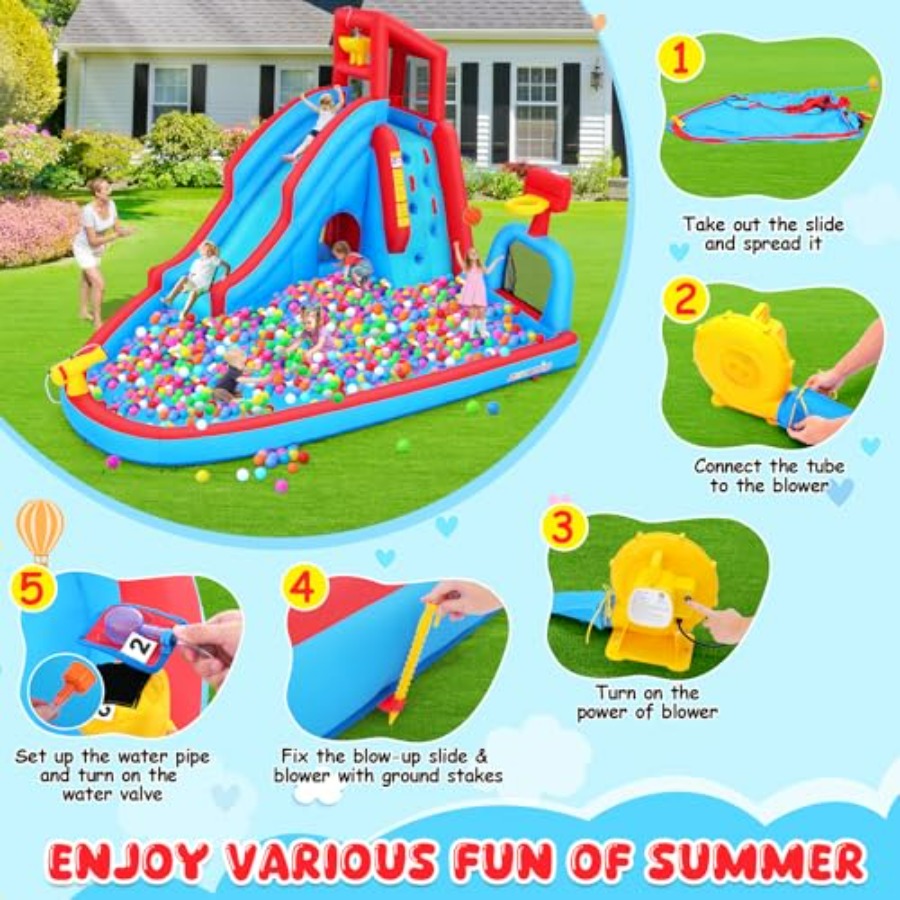 Backyard outdoor water slide i - Kids Outdoor House 评论和价格