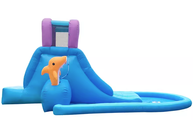 Inflatable Pool Castle with Sl - Outdoor Children'S Park 评论和价格