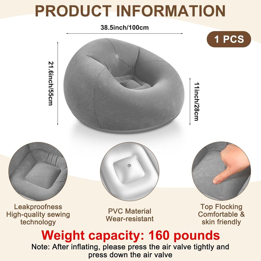 Inflatable Bean Bag Chairs, Gr - Kids Outdoor Movies 评论和价格