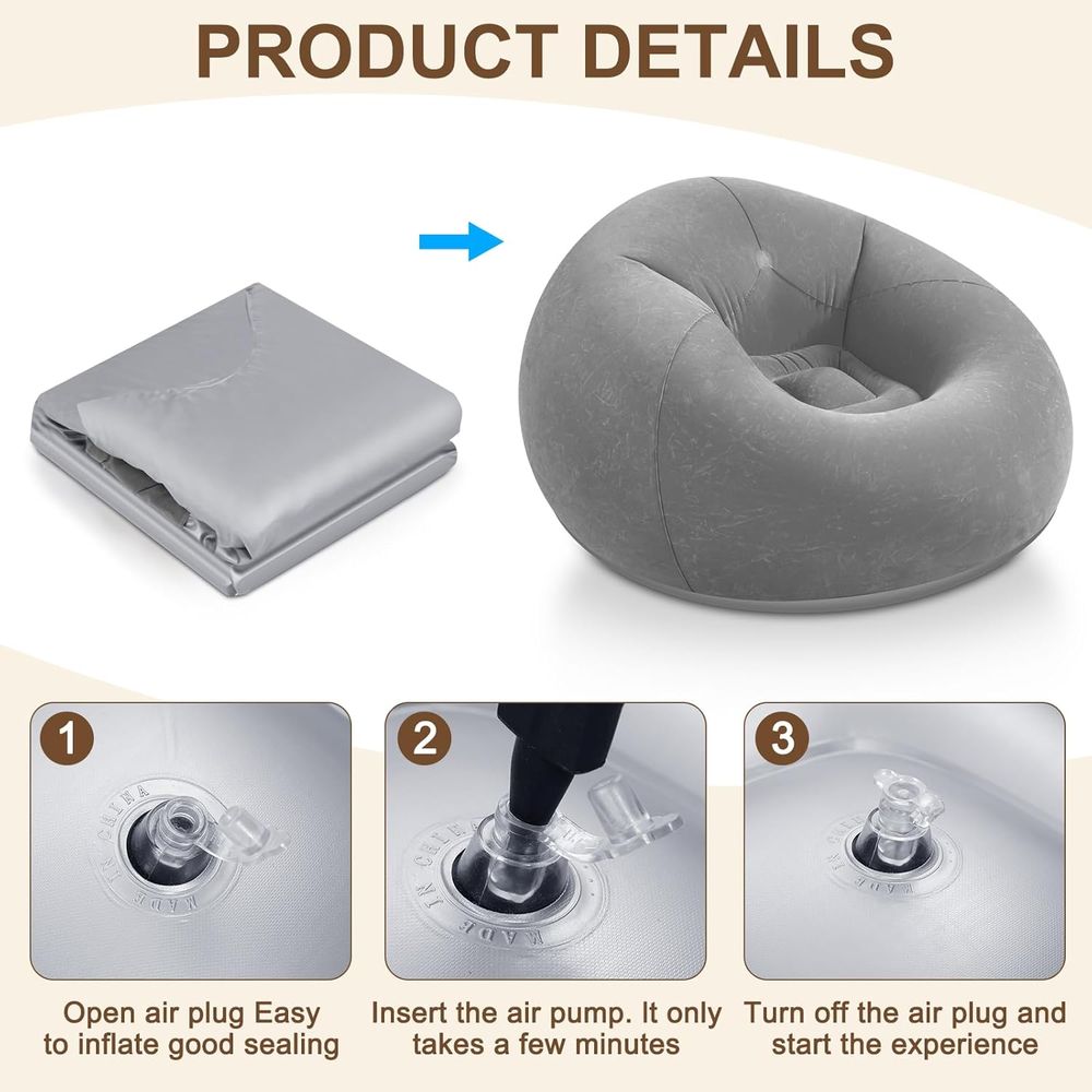 Inflatable Bean Bag Chairs, Gr - Kids Outdoor Movies 评论和价格