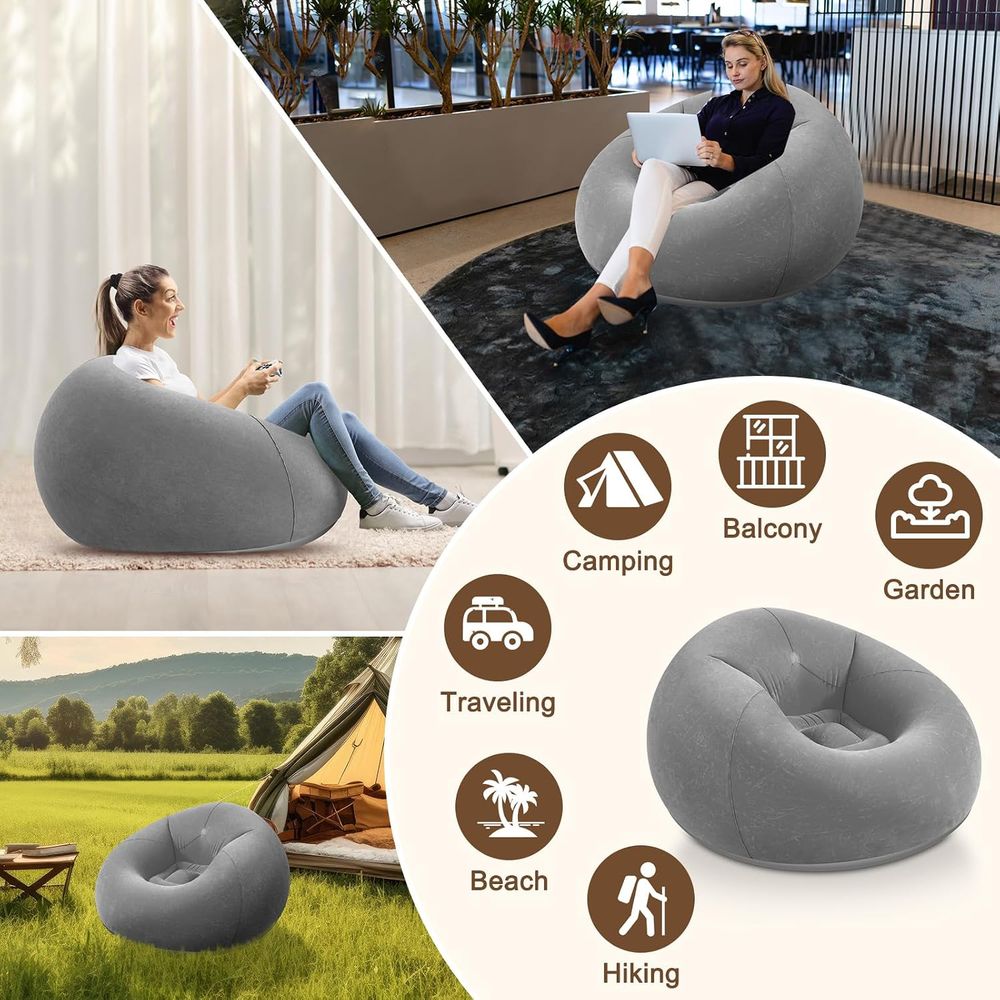 Inflatable Bean Bag Chairs, Gr - Kids Outdoor Movies 评论和价格