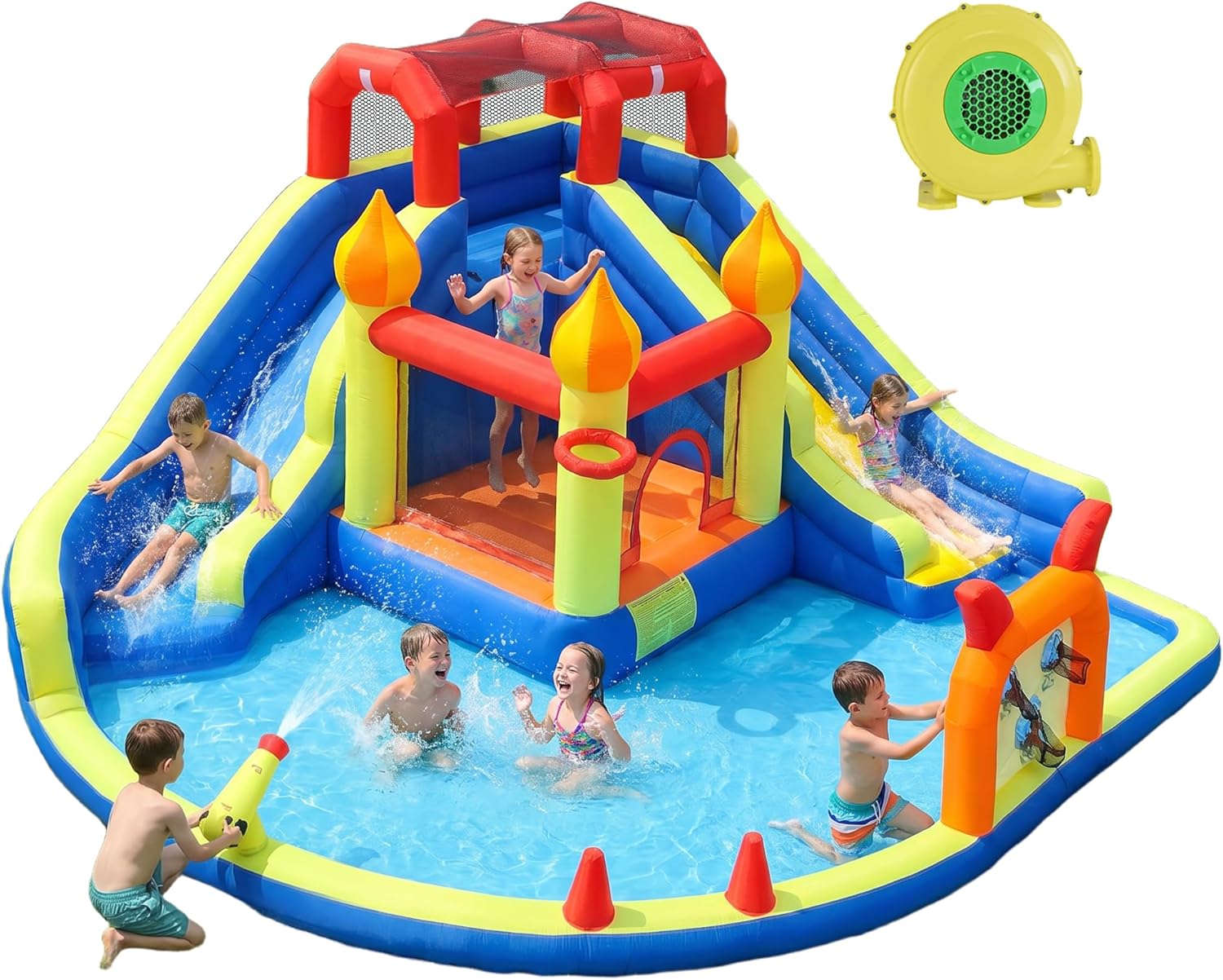 Kids Jumping Castle with Two L - Kids Outdoor House 评论和价格
