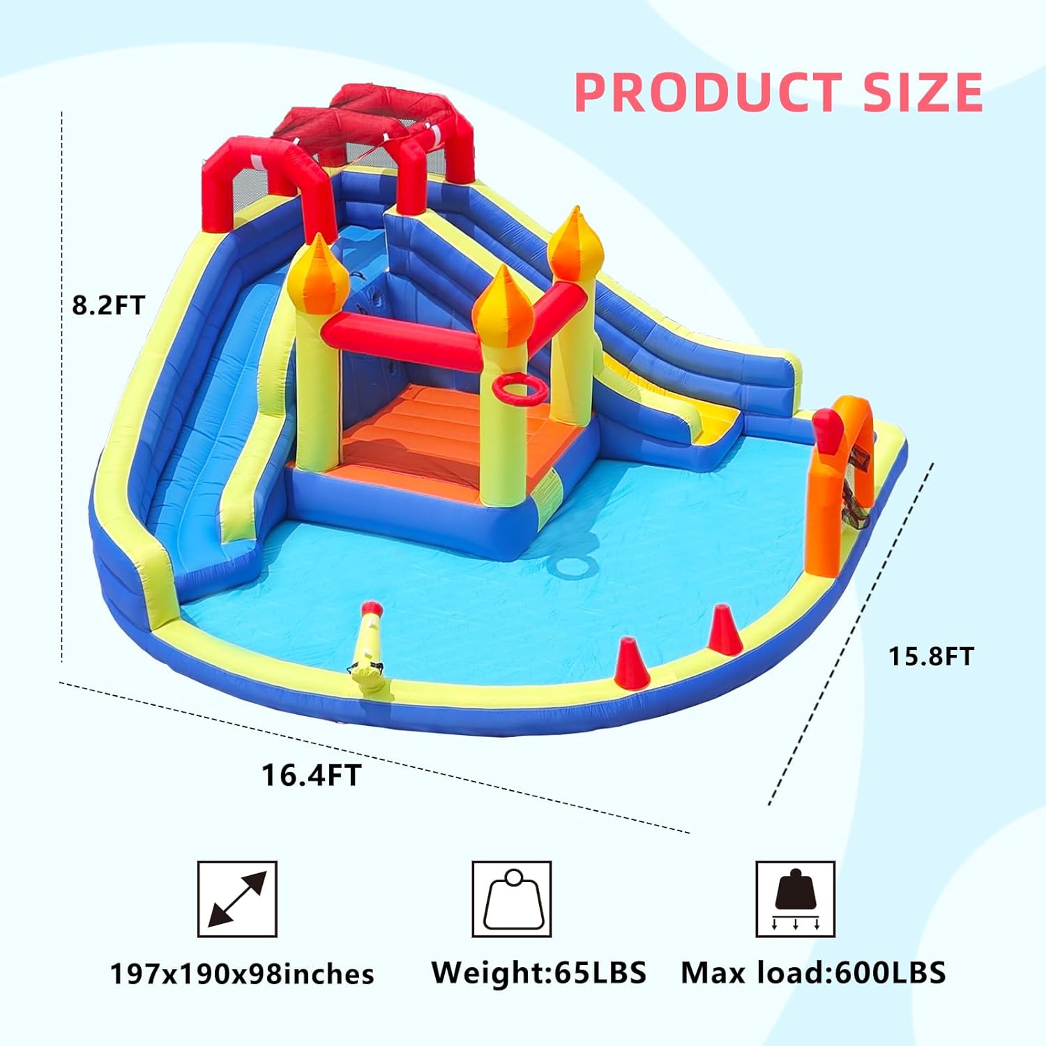 Kids Jumping Castle with Two L - Kids Outdoor House 评论和价格
