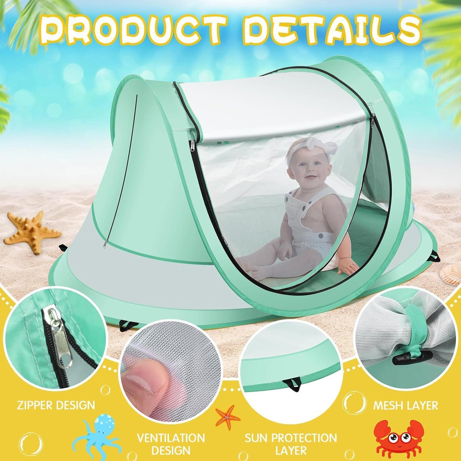 Baby Beach Tent Portable Shade - Kids Outdoor Clubhouse 评论和价格