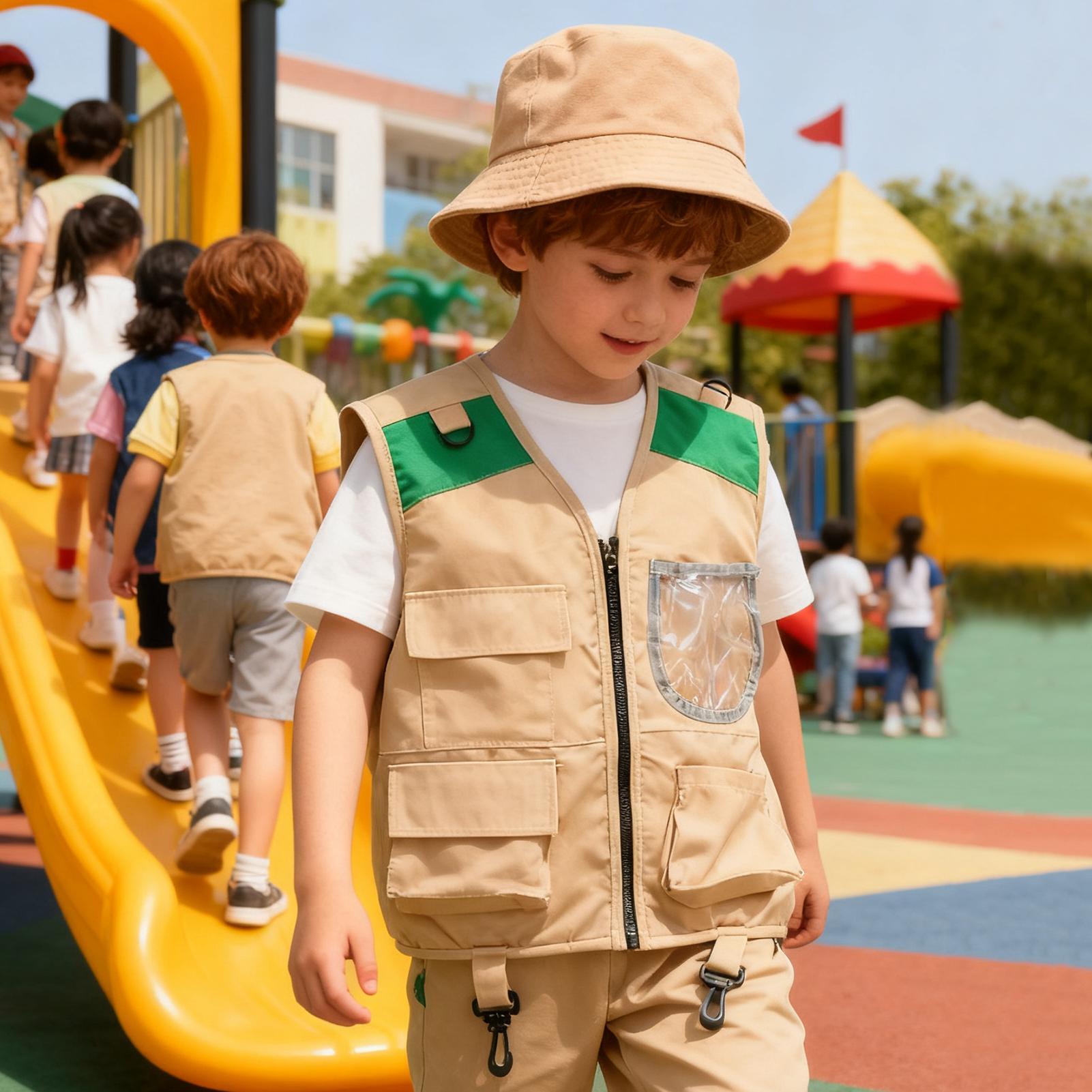 Kids Explorer hat and vest Cos - Kids Outdoor Umbrella 评论和价格