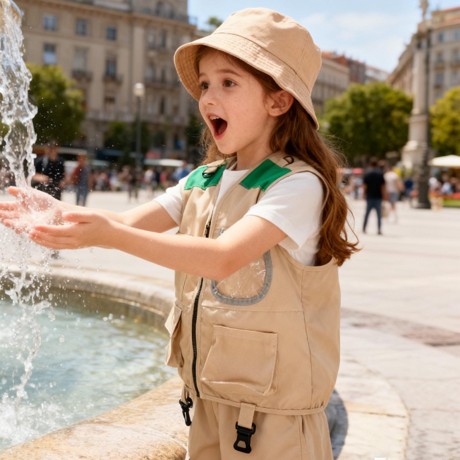 Kids Explorer hat and vest Cos - Kids Outdoor Umbrella 评论和价格