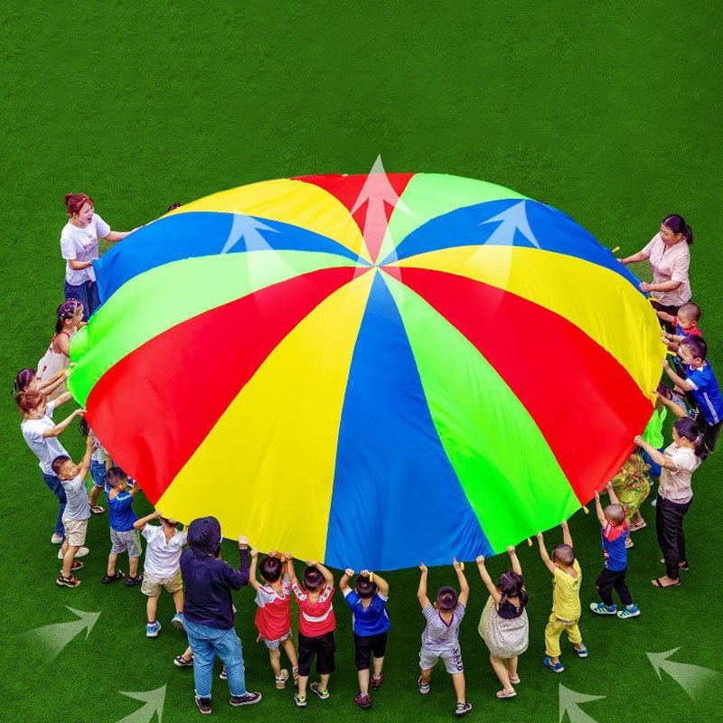 Rainbow Parachute Umbrella 2-6 - Kids Outdoor Umbrella 评论和价格