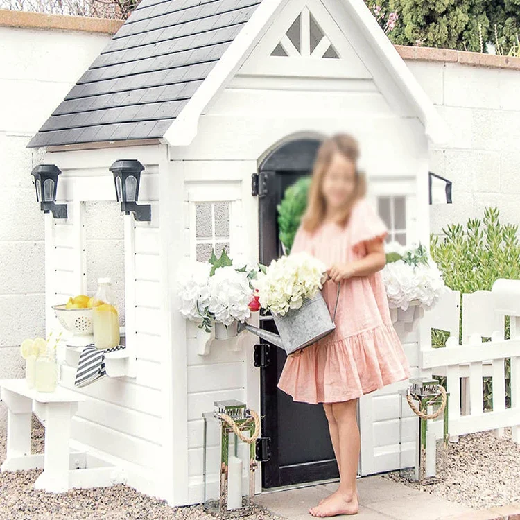 Simple Play house with fence M - Kids Outdoor Cubby House 评论和价格