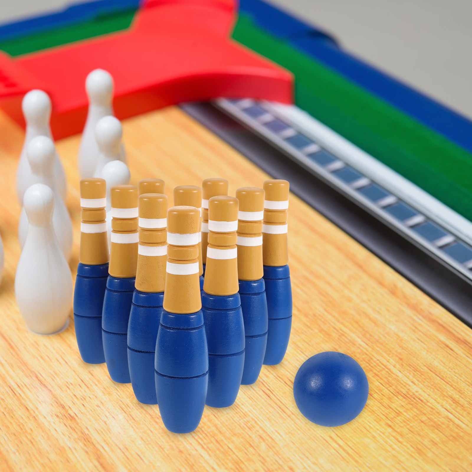 1Set Kids Bowling Set Wooden B - Kids Outdoor Wooden Playset 评论和价格