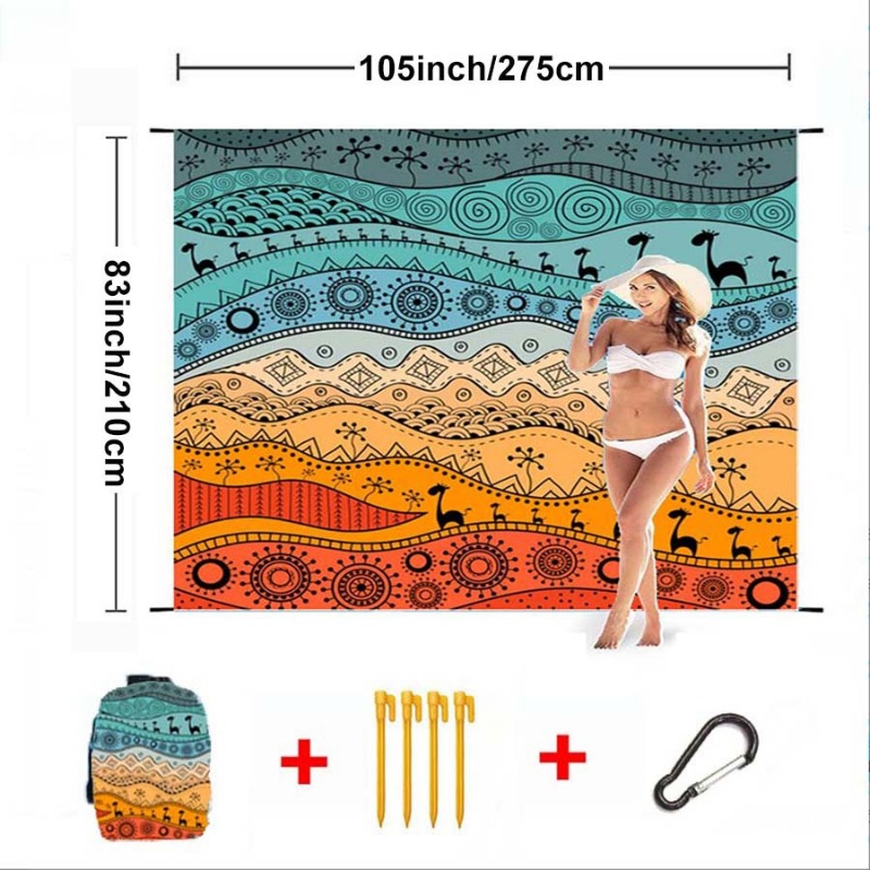 Large Beach Blanket Waterproof - Kids Outdoor Mat Waterproof 评论和价格