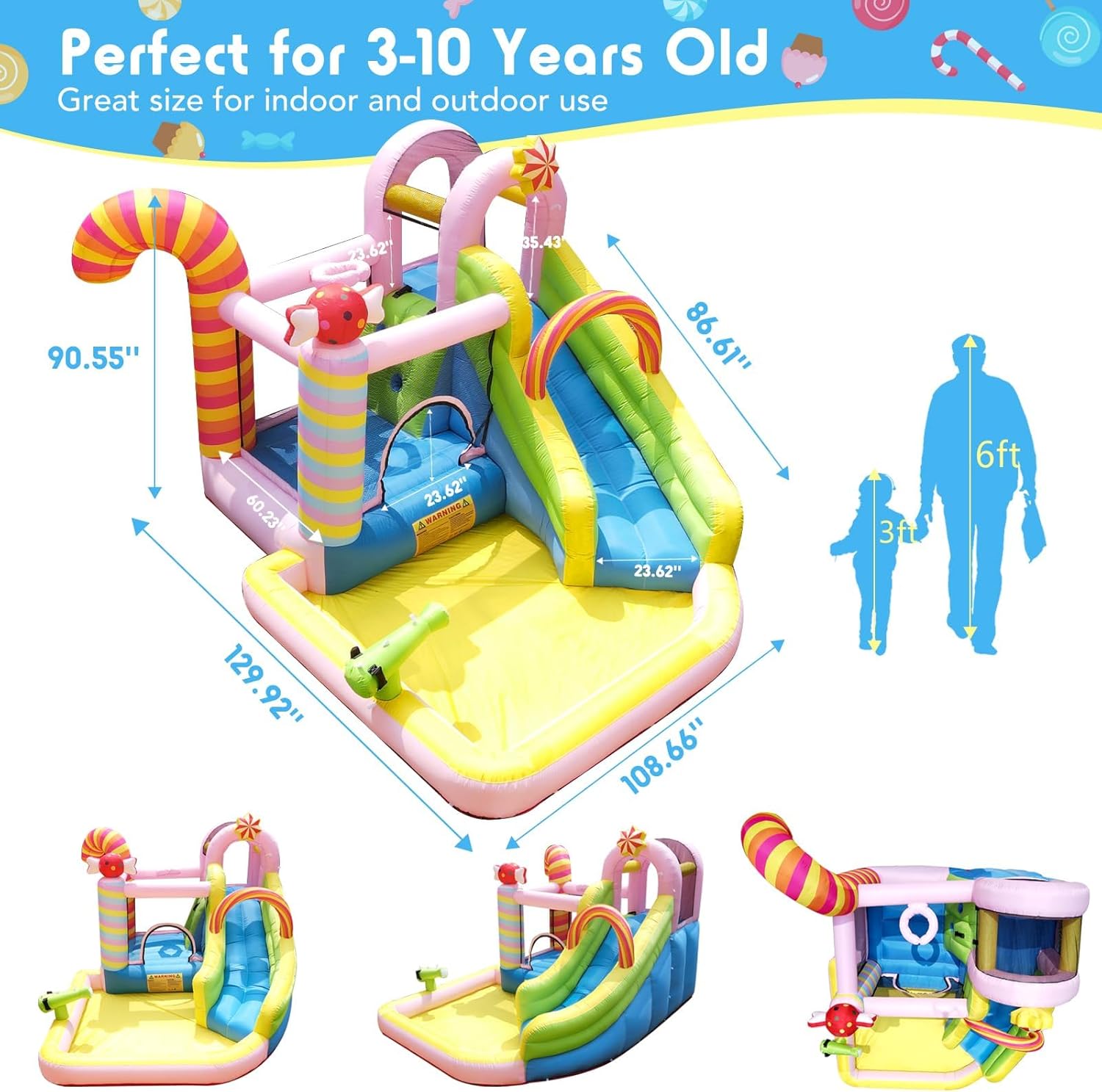 Kids Inflatable Water Slide Bo - Kids Outdoor House 评论和价格
