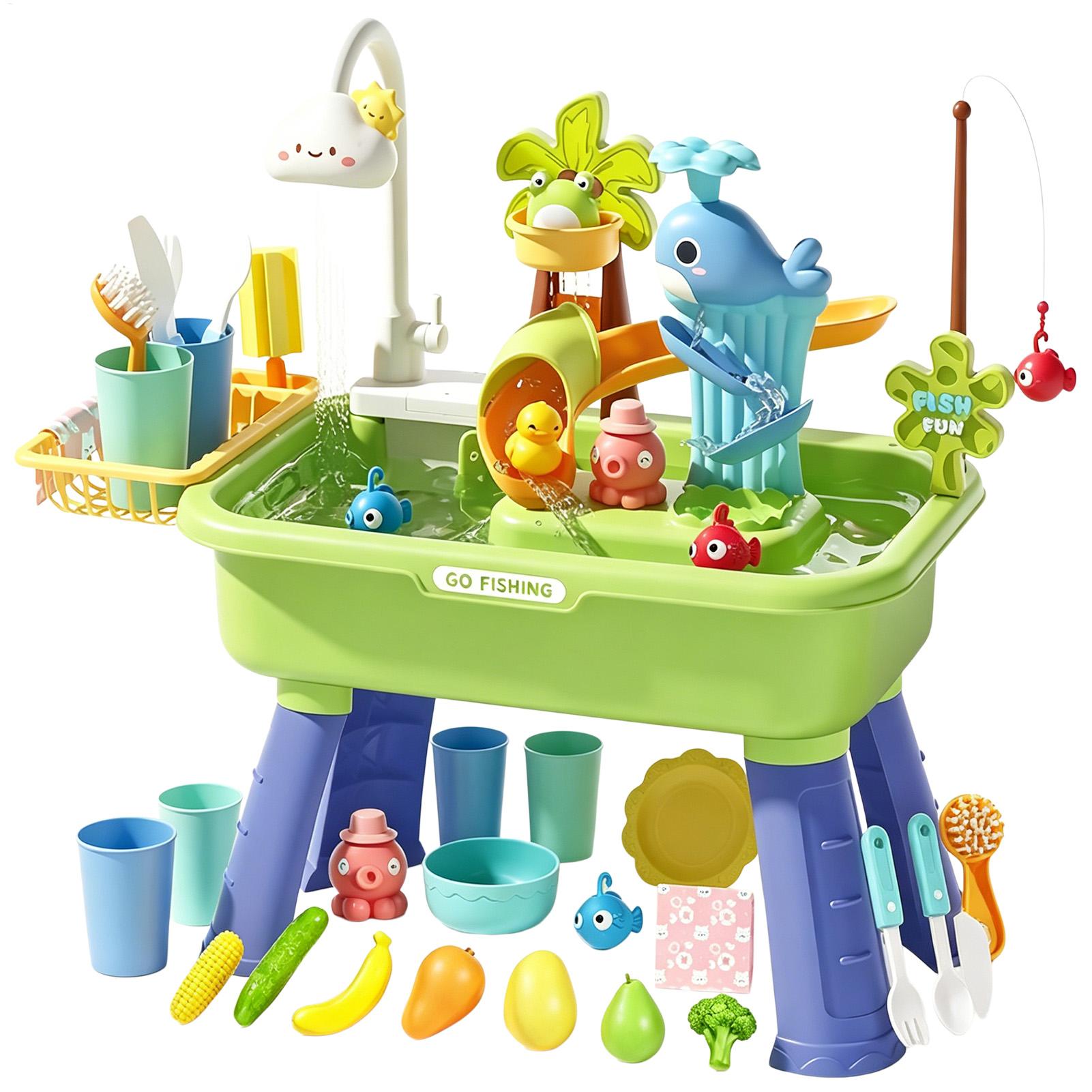 Kids Water Table with Pump, Se - Kids Outdoor Activity Table 评论和价格