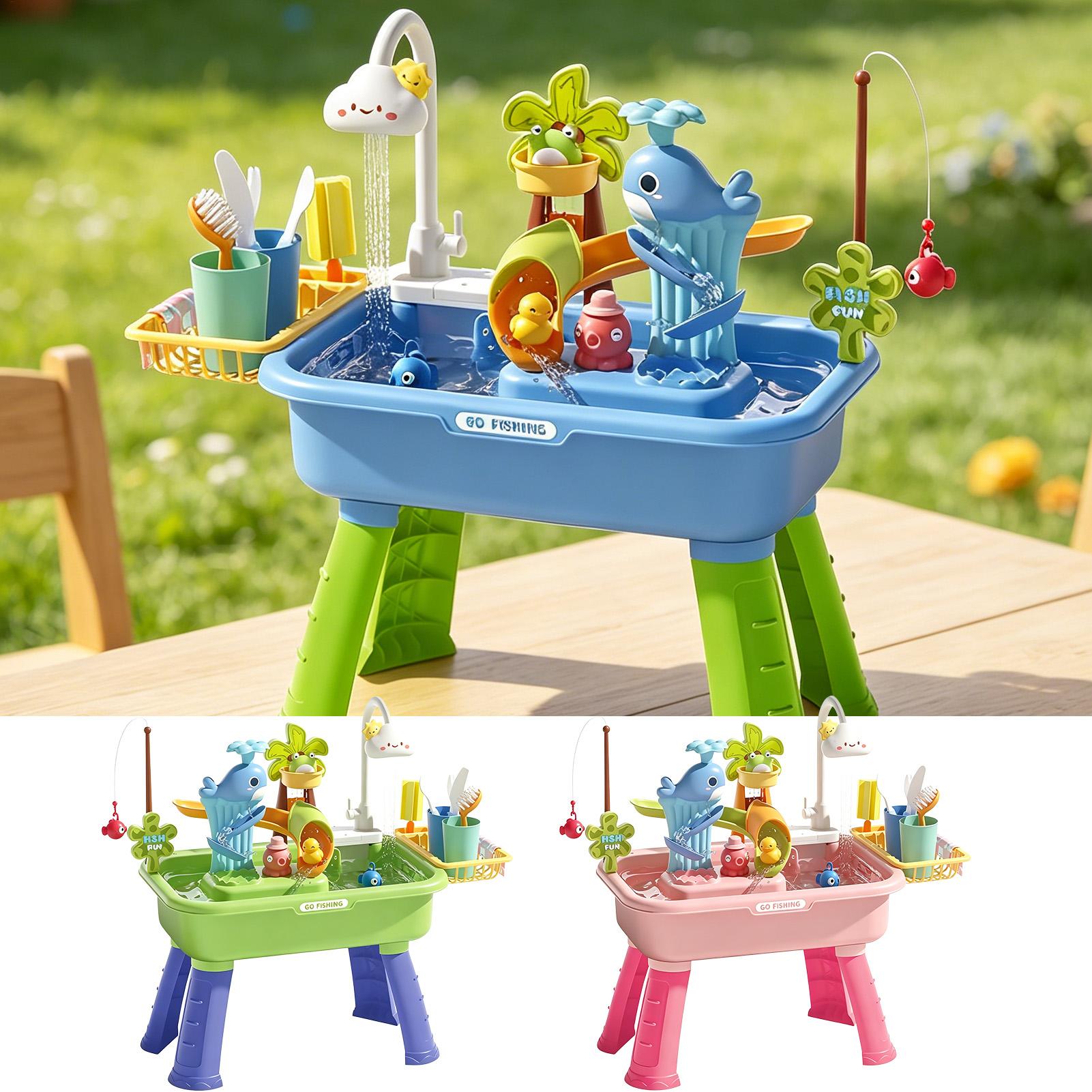 Kids Water Table with Pump, Se - Kids Outdoor Activity Table 评论和价格
