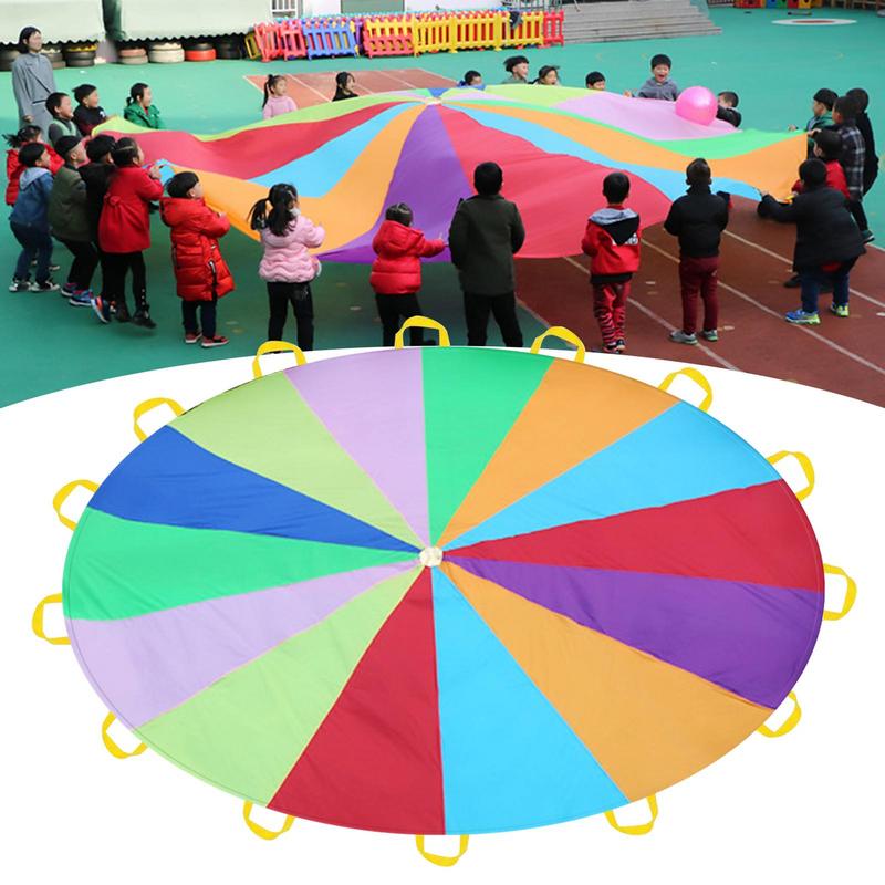Rainbow Parachute For Kids Spo - Kids Outdoor Umbrella 评论和价格