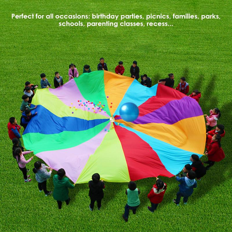 Rainbow Parachute For Kids Spo - Kids Outdoor Umbrella 评论和价格