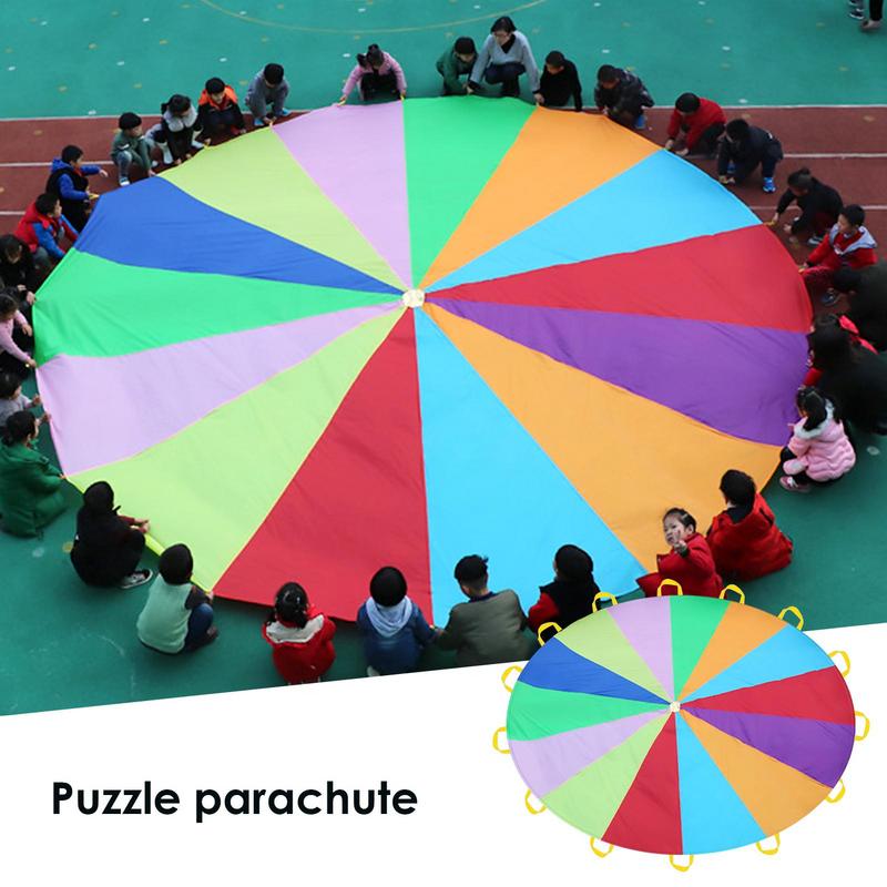 Rainbow Parachute For Kids Spo - Kids Outdoor Umbrella 评论和价格