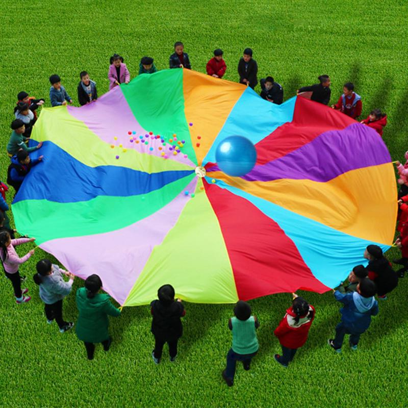 Rainbow Parachute For Kids Spo - Kids Outdoor Umbrella 评论和价格