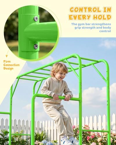 Outdoor Monkey Bar Set with Cl - Kids Outdoor Monkey Bar Set 评论和价格