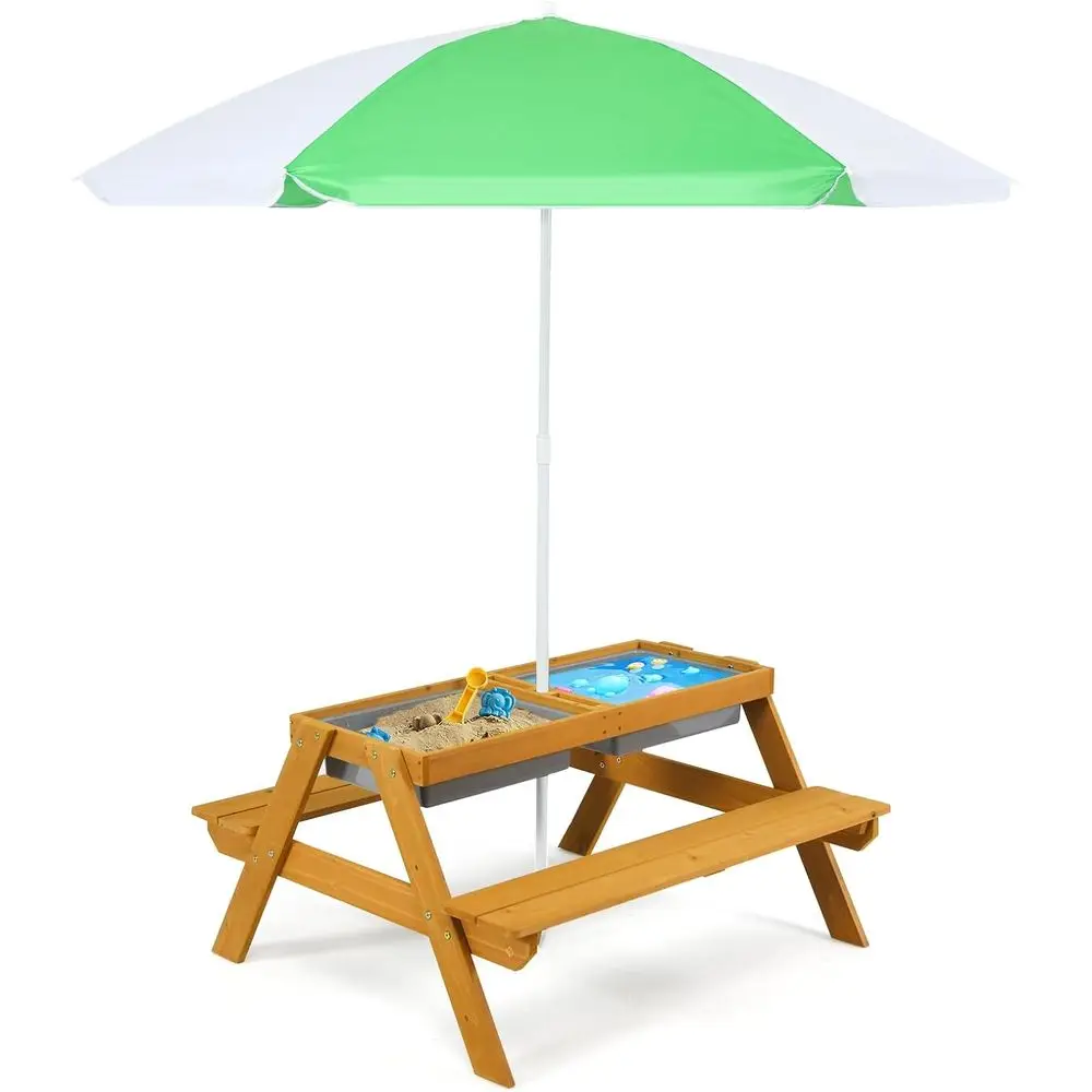 3-in-1 Height-Adjustable Umbre - Kids Outdoor Umbrella For Table 评论和价格