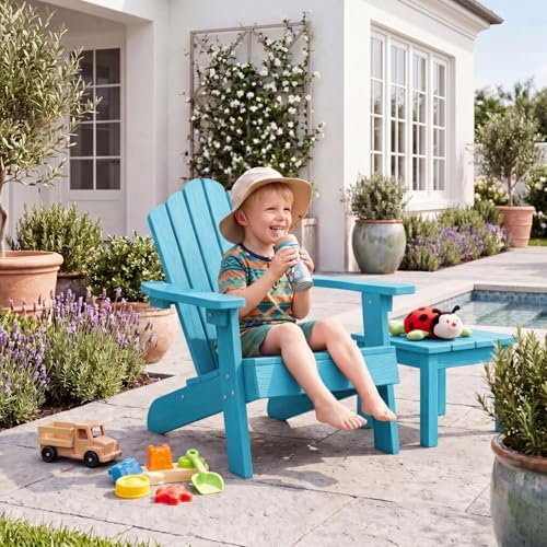 Kids Adirondack Chair, All-Wea - Kids Outdoor Adirondack Chair 评论和价格