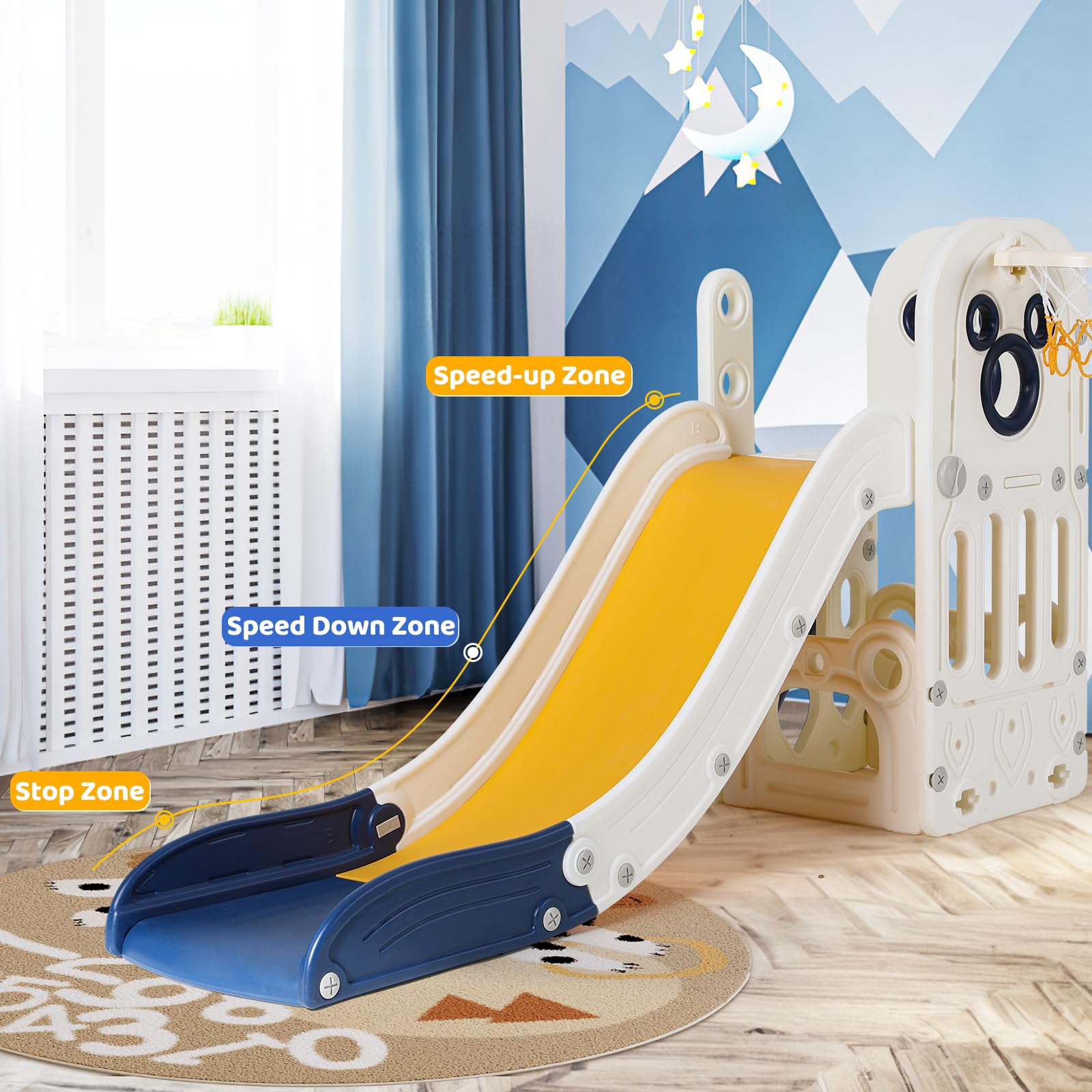 6 in 1 Toddler Slide Playset,  - Kids Outdoor Playground 评论和价格