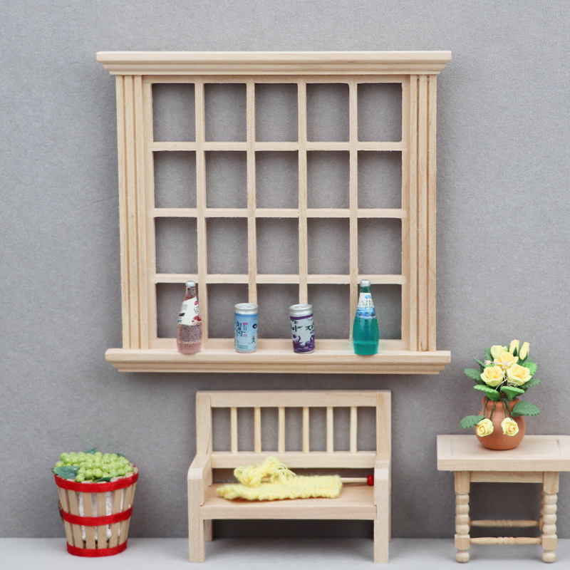 1:12 Dollhouse Mini Doors And  - Kids Outdoor Cubby House 评论和价格