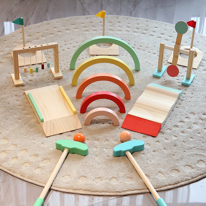 Children Golf Ball Set Wooden  - Kids Outdoor Wooden Playset 评论和价格