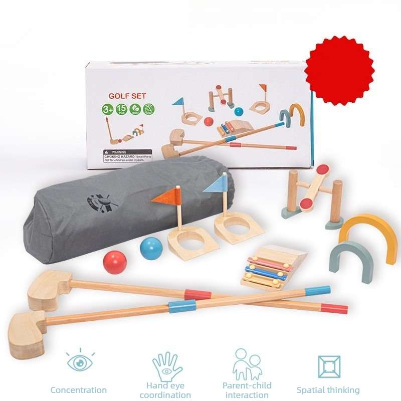 Children Golf Ball Set Wooden  - Kids Outdoor Wooden Playset 评论和价格