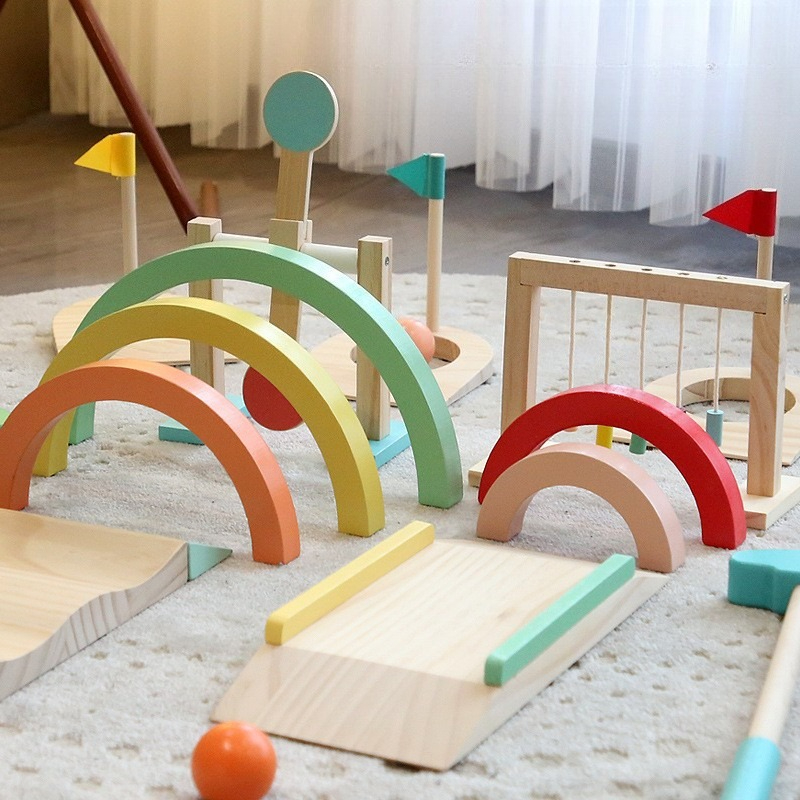 Children Golf Ball Set Wooden  - Kids Outdoor Wooden Playset 评论和价格