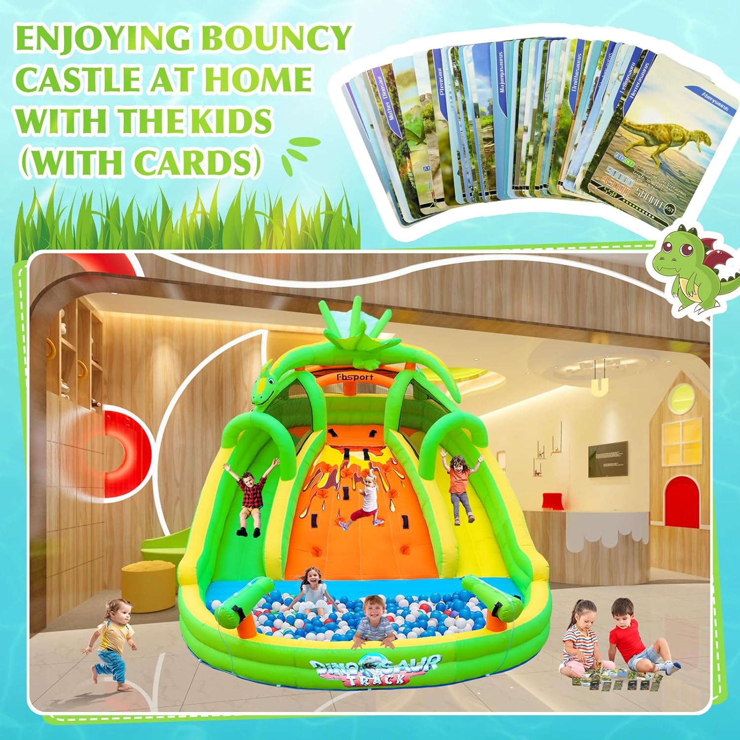Kids Inflatable Bounce House w - Kids Outdoor House 评论和价格