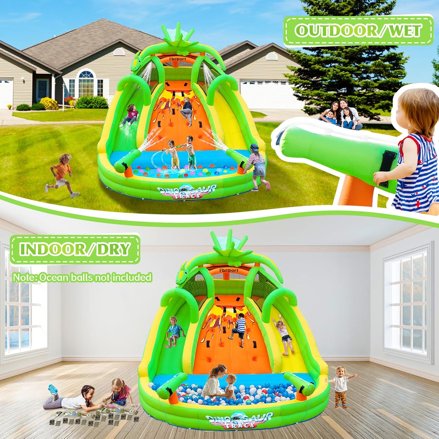 Kids Inflatable Bounce House w - Kids Outdoor House 评论和价格