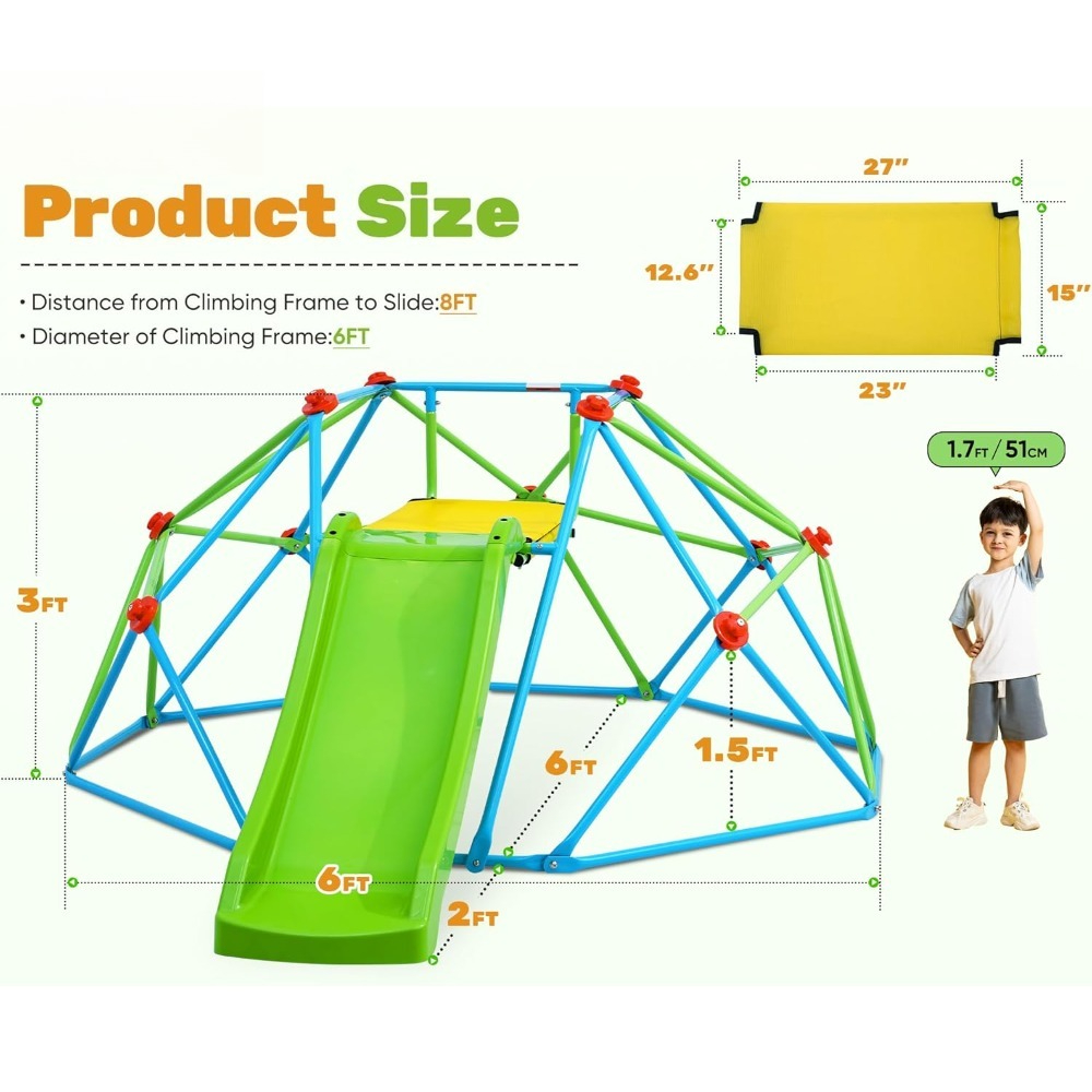 Outdoor Kids Climbing Dome wit - Kids Outdoor Monkey Bar Set 评论和价格