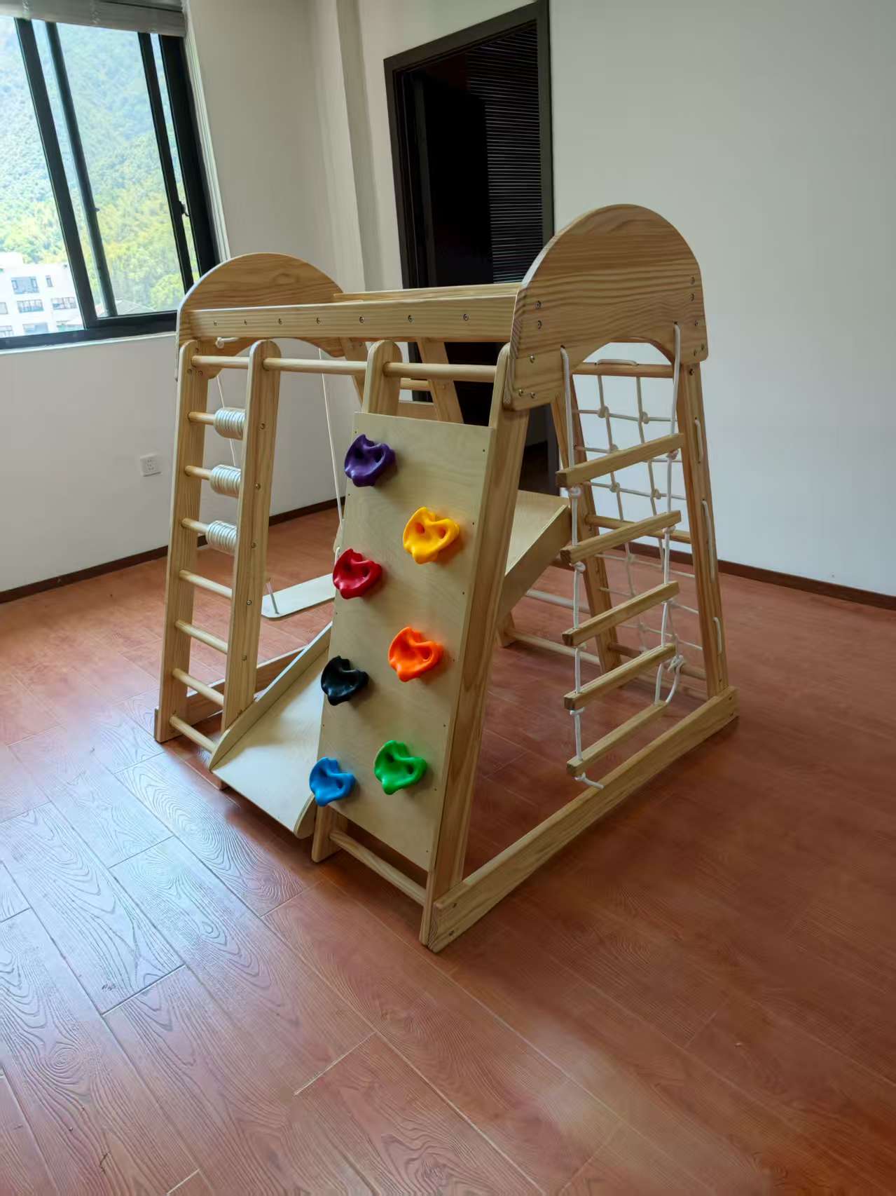 Wooden Kids Climbing Frame Lad - Kids Outdoor Playground 评论和价格