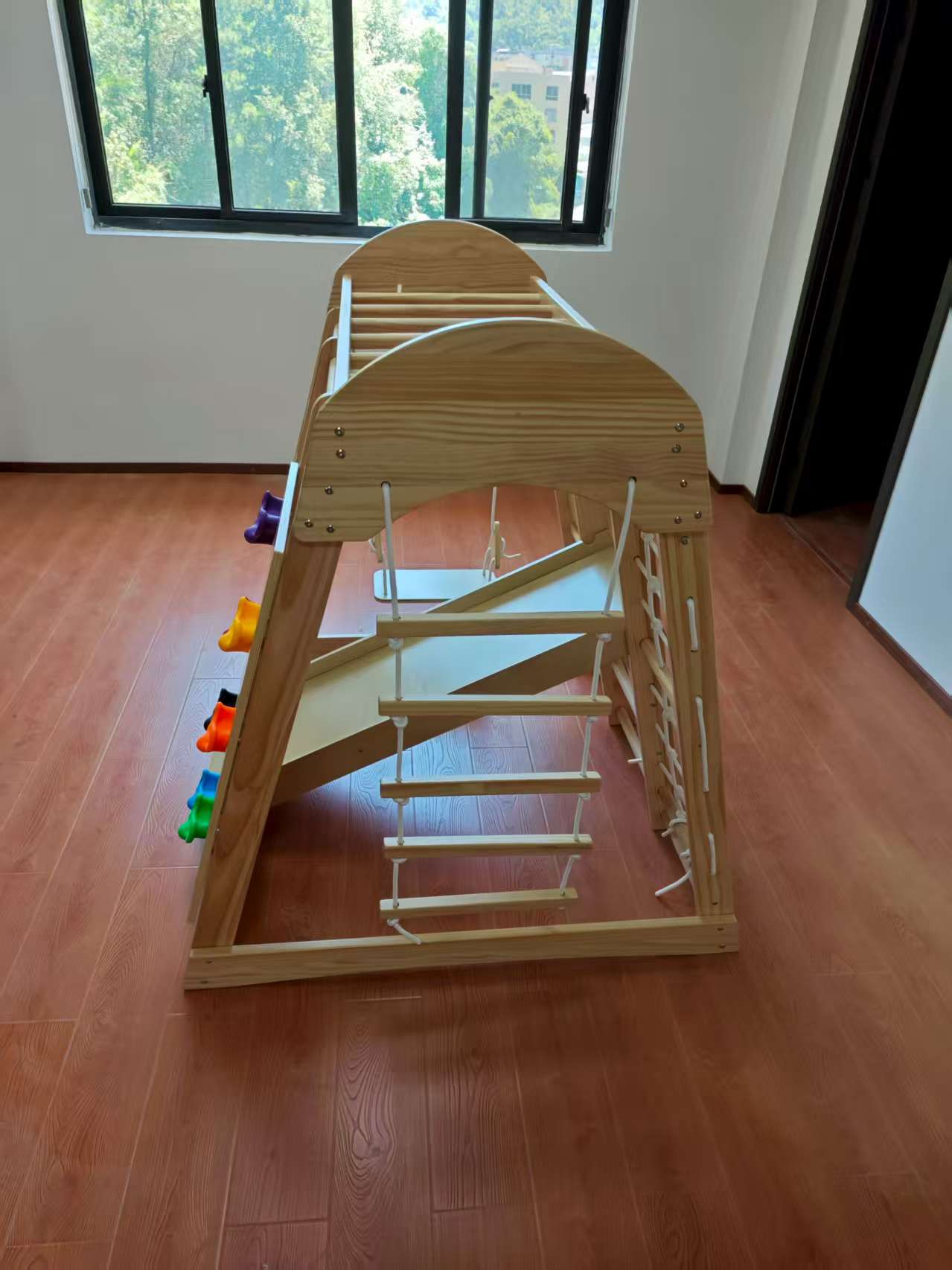 Wooden Kids Climbing Frame Lad - Kids Outdoor Playground 评论和价格