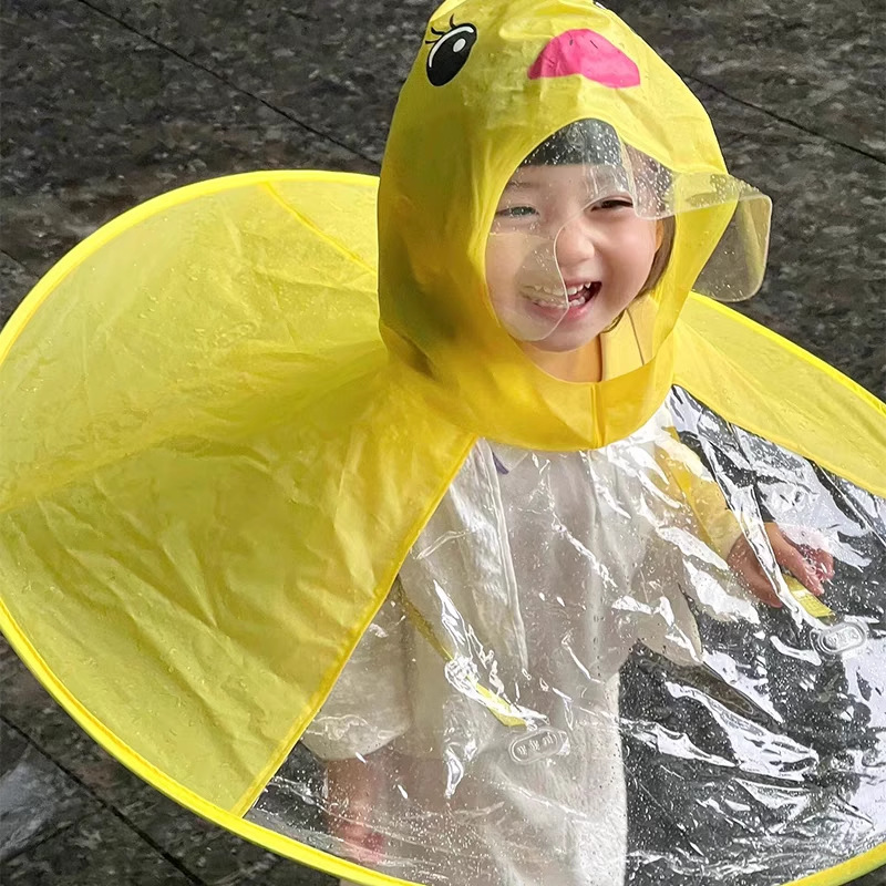Kids UFO Raincoat Duck Hooded  - Kids Outdoor Umbrella 评论和价格