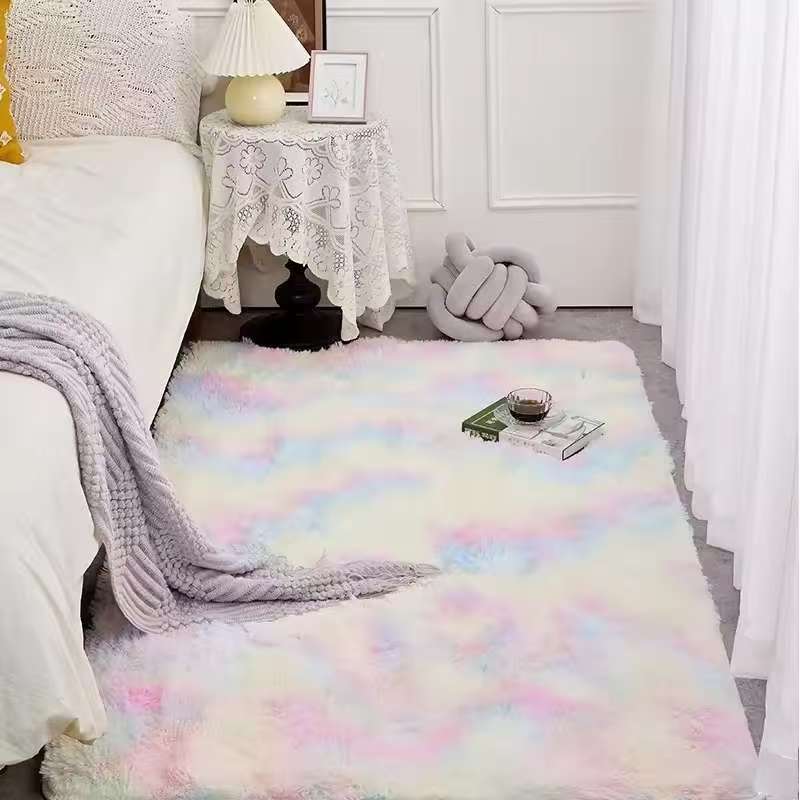 VIKAMA Fluffy Plush Tie-dye Ca - Kids Outdoor Mat Waterproof 评论和价格